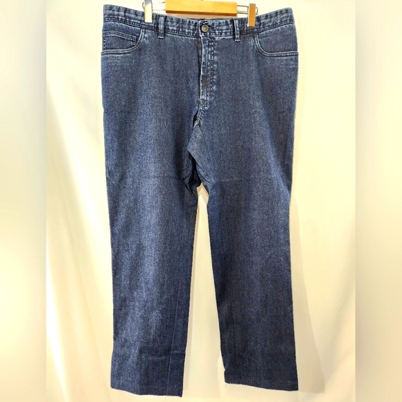 Elegant BRIONI Stelvio Dark Blue Indigo Cotton Stretch Jeans Made in Italy sz 44 - Picture 1 of 14